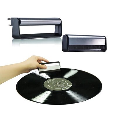 Combination Vinyl Brush Record Player Handle Carbon Fiber Br