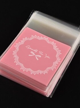 Hot Sale 100pcs/bag OPP Plastic Package Bag Lovely Pink Or B
