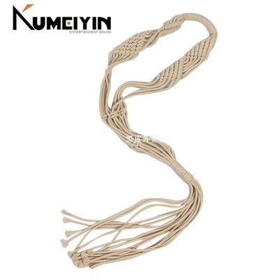 Vintage Knotted Hanger Basket Flowerpot Macrame Lifting Rope