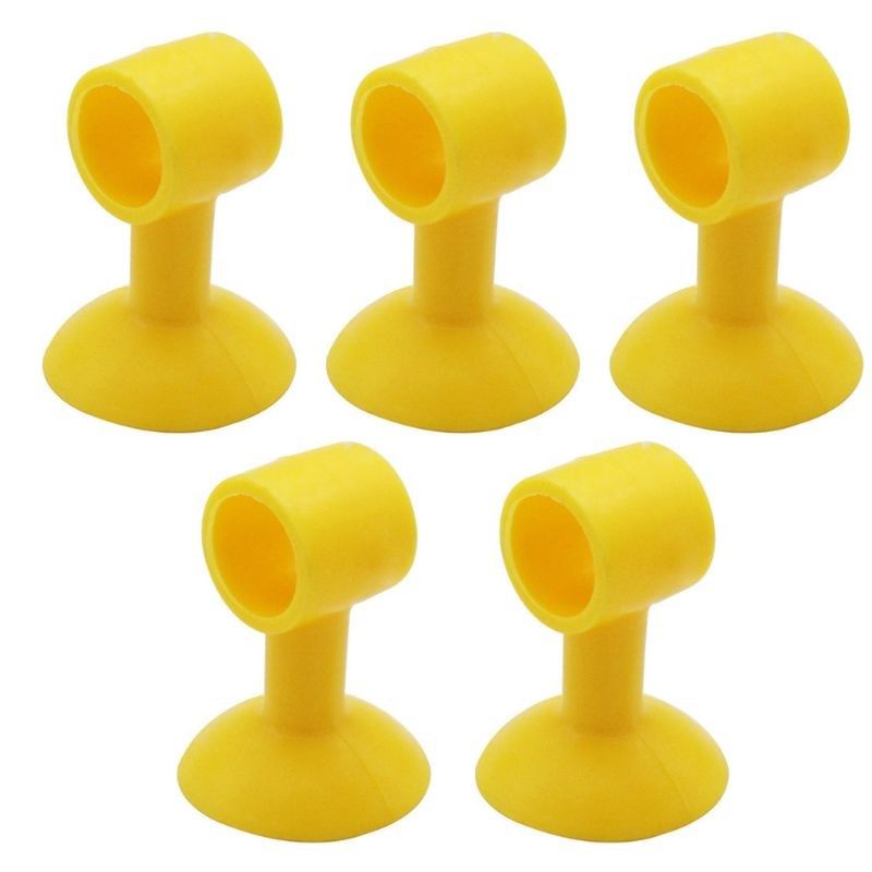 5pcs/set punch-free silicone door stopper wall suction silen