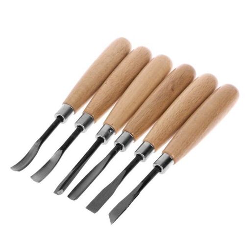 6Pcs Dry Hand Wood Carving Tools Chip Detail Chisel Set Kniv