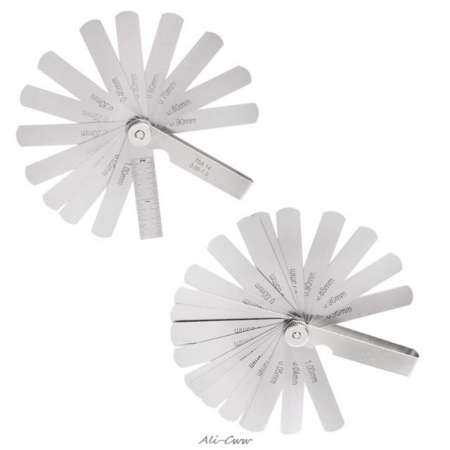 25 Blade 0.05-1mm Feeler Gauge Gage Thickness Measurment Too
