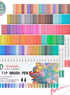 Dual Tip Art Markers 60/100/120 Colors Calligraphy Watercol