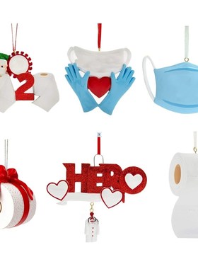 Quarantine Christmas Ornament Santa Claus With Mask