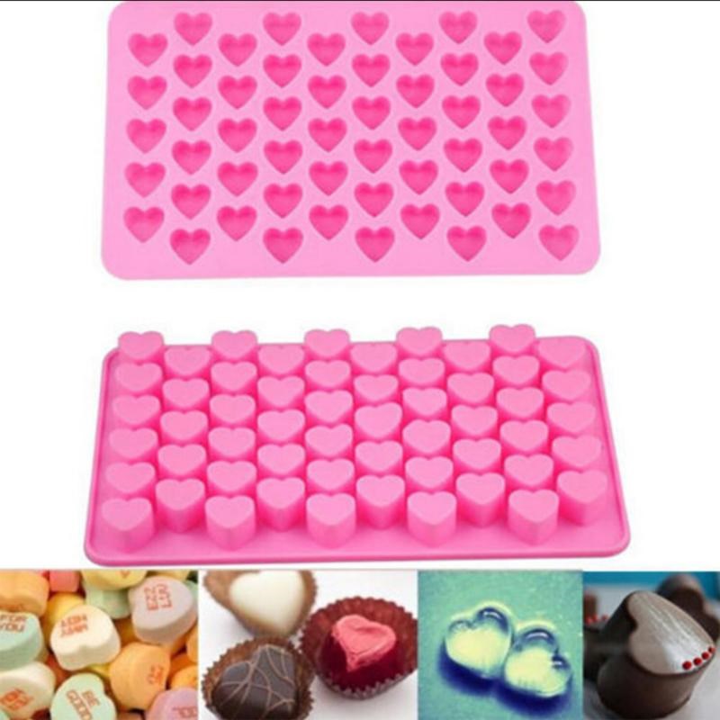Ice Tray Cute Mini Heart Shape Silicone Ice Cube Chocolate B