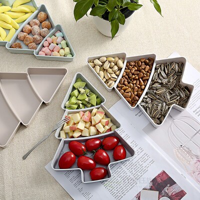 Fruits Plastic Plates Dishes Bowl Creative Christmas Tree Sh