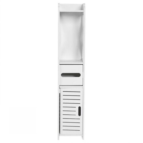 80*15.5*15CM Bathroom Toilet Furniture Cabinet White Wood Cu