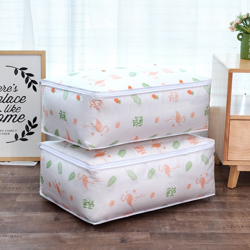 Quilt Pillow Blanket Organizer Foldable Storage Bag Clothes