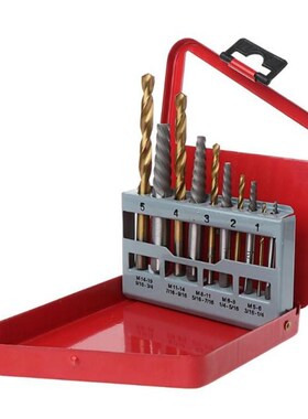 10Pcs/Set Broken Bolt Damaged Screw Extractor + Right Hand D