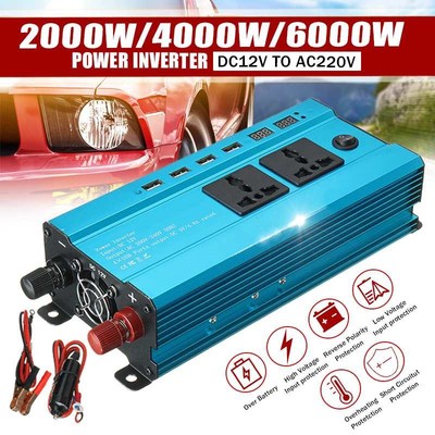 Car Inverter DC 12V to AC 220V 2000W 4000W 6000W Inverter Vo
