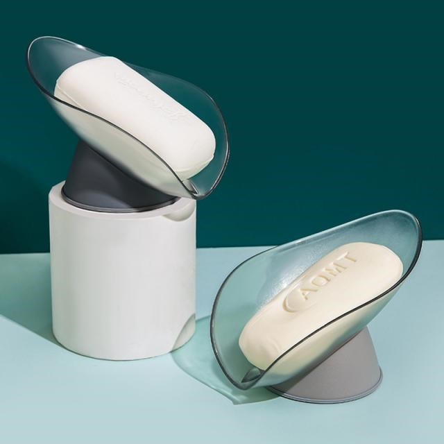 Suction Cup Soap Holder Creative Leaves Free Punching Soap B