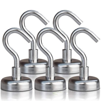 *5pcs Magnetic Hooks Powerful Hook Magnet Holder 10kg Suctio