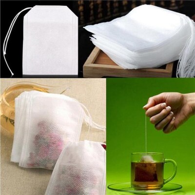 100pcs/lot Tea Bag Filter Paper Bags Heat Seal Teabags Tea S