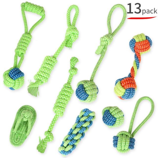 Pet supplies dog cotton rope toy molar teeth cleaning colorf