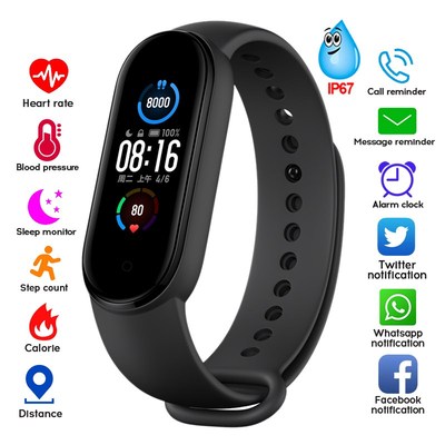 M5 Health Bracelet Heart Rate Blood Pressure Smart Band Fitn