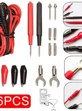 16pcs Multifunction Digital Multimeter Test Leads Probes Vol