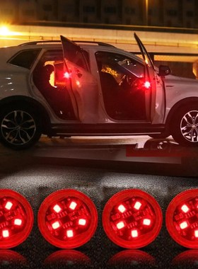 *4pcs CarAuto 5-LED Door Open Warning Lamp Strobe Flash Anti