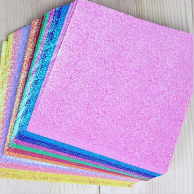 50Pcs/Pack Square Origami Glitter Papers Art Metal Cutting D