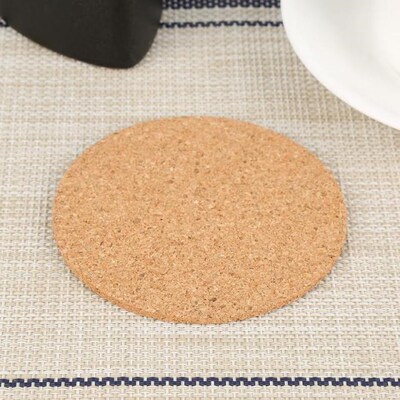 1PC Round Plain Cork Mats Heat Resistant Coffee Drink Tea Cu