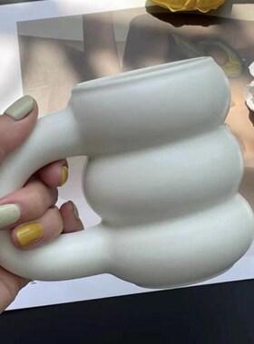 Ceramic Water Cup Nordic Coffee Mug With Big Handrip Colored