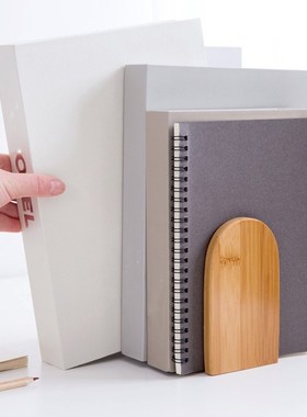 Nature Bamboo Desktop Organizer Office Home Bookends Book En