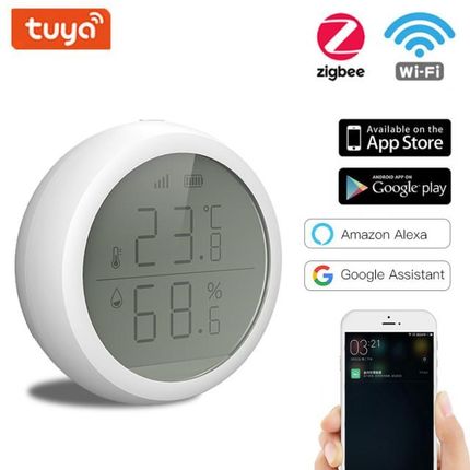 Tuya Zigbee Smart Temperature Sensor Humidity Sensor With LE