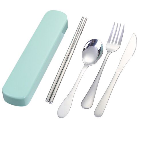 4 Pcs Reusable Cutlery Portable Tableware Set Chopsticks k S