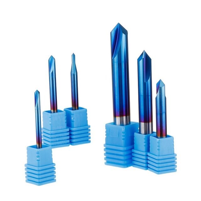 HRC60 2-12mm 90 Degree Blue Coated Chamfer End Mill End Mill