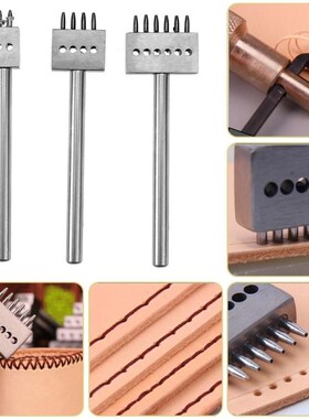 2/4/6 Prong Leather Tool Craft Punching Tool Row Circular Cu