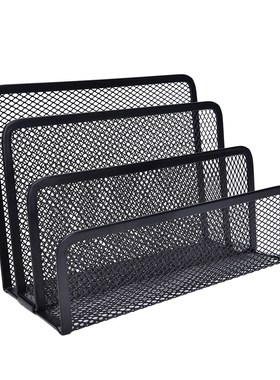 Metal Mesh Letter Sorter Mail Tray File Bookends Business Na