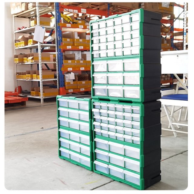 Wall-mounted Multi-grid Drawer Type Parts Box Combined Compo