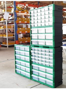 Wall-mounted Multi-grid Drawer Type Parts Box Combined Compo