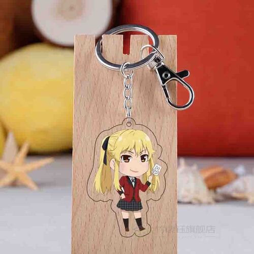 Anime Kakegurui Keychain Cosplay Accessories Prop Keyri