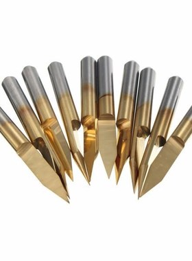 10Pcs 30Degree 30mm 0.2mm Tip End Mill Cutter Titanium Milli