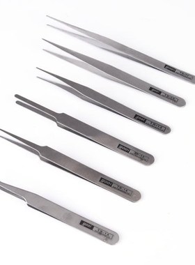6Pcs Sewing Tool Anti-static Stainless Steel Tweezers Mainte