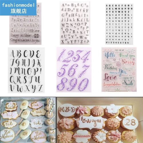 Cake Decorating Tools Alphabet Fondant Cake Stamp Silicone M