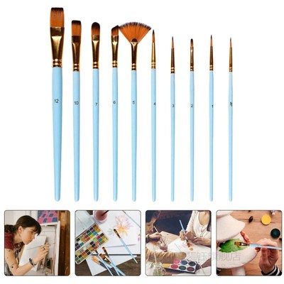 10pcs Paint Brushes Artist Painting Supplies for Acrylic Wat