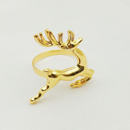 Metal Napkin Rings Christmas Tree Elk Santa Bell Wreath Hold