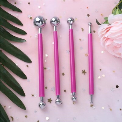 4PCS DIY Stainless Steel Baking Pen Fondant Cake Decorating