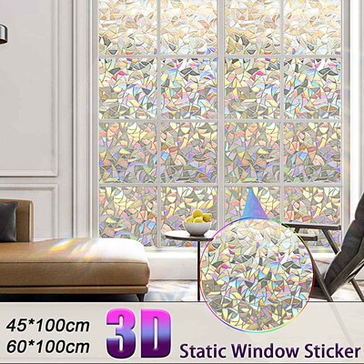 3D Window Film Self Adhesive Static Privacy Clings Decorativ