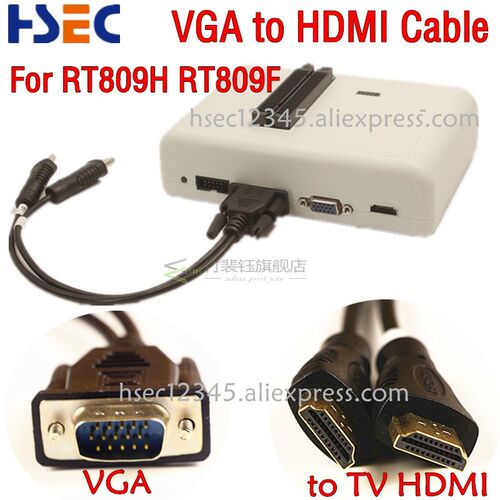 VGA to HDMI Cable/line For RT809F RT809H EMMC programmer Sol