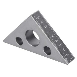 Carpenter Tools Triangle Ruler Aluminum Alloy 45/90 Degree F