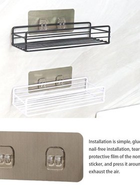 Recableght Bathroom Hooks Self-Adhesive Wall Coat Rack Plast