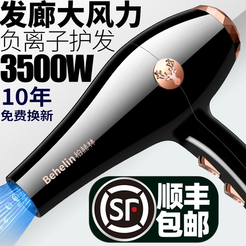 电吹风机家用大功率理发店专用男离子护发筒风士发廊大风力速干负