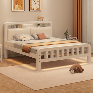 铁艺床双人床现代简约家用主卧不锈钢铁架床加固加厚1.5m单人铁床