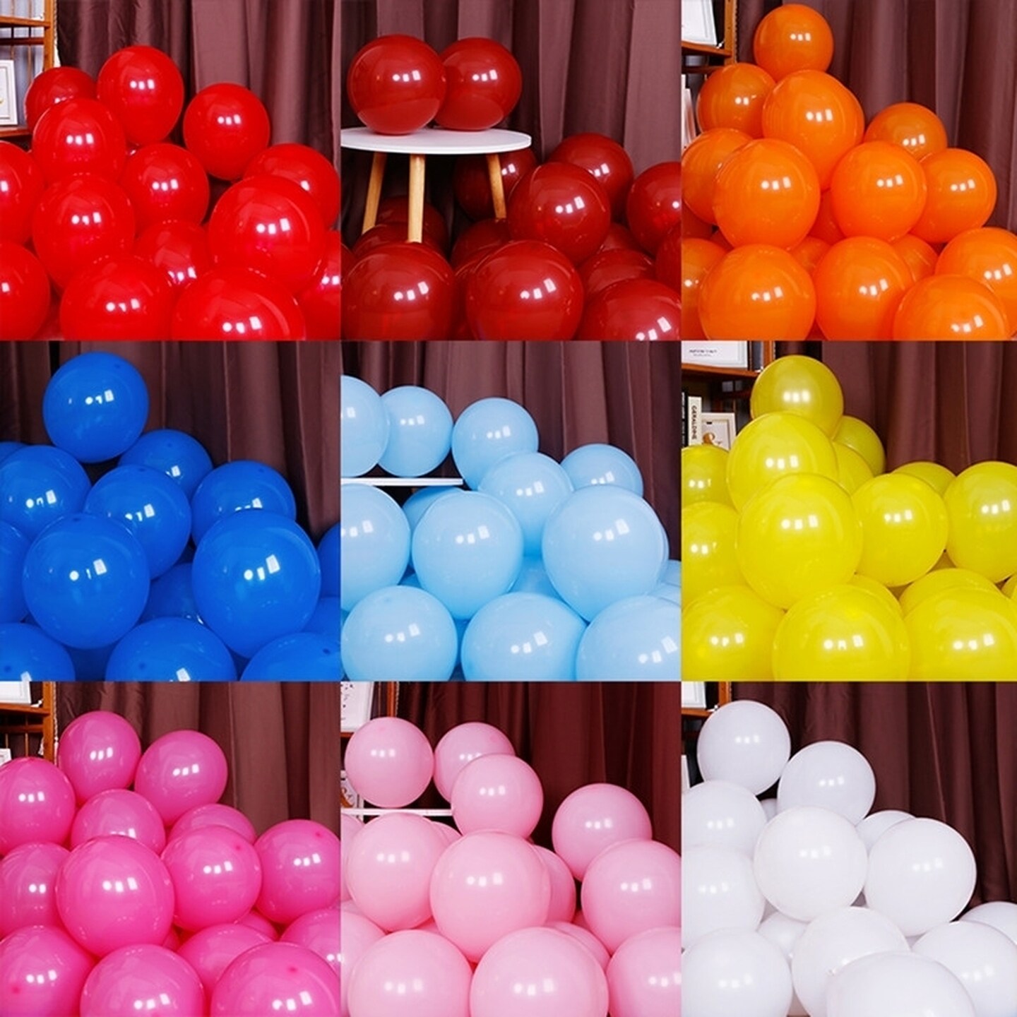 气球加厚防爆儿童无味生日装饰场景布置活动派对彩色汽球加厚乳胶