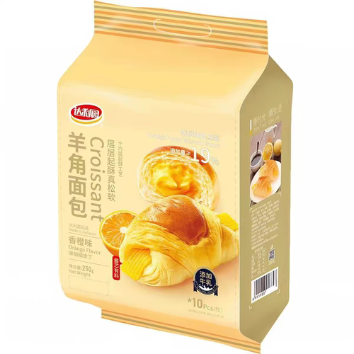 临期特价 达利园羊角面包香橙味早餐可颂休闲糕点零食25g*10枚