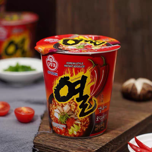 韩国进口不倒翁火热拉面杯桶面拉面杯面方便面泡面速食面