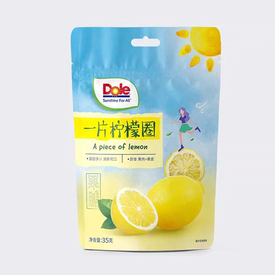 临期特价 DOLE都乐苹果肉肉一片柠檬圈一颗小橘干果脯35g