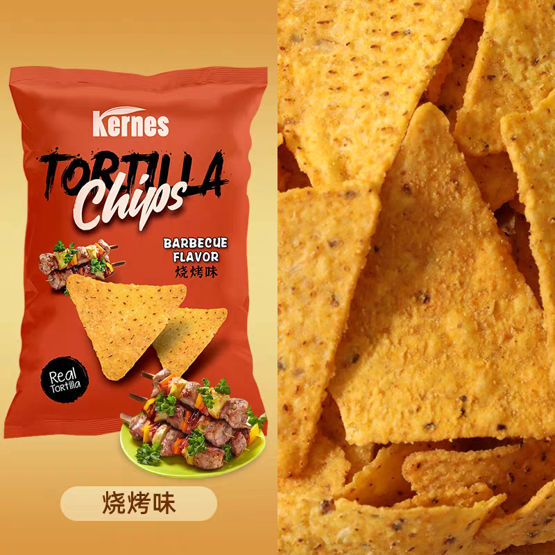 特价印尼进口克恩兹玉米片烧烤味网红休闲零食膨化食品125g小零食